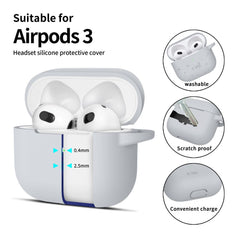 OVITEK TECH-PROTECT SILIKONSKI KAVELJ APPLE AIRPODS 3 SIVI KREJON