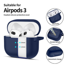 OVITEK TECH-PROTECT SILICONE HOOK APPLE AIRPODS 3 TEMNO MODRA