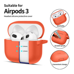 OVITEK TECH-PROTECT SILIKONSKA KLOPICA APPLE AIRPODS 3 NEON ORANŽNA