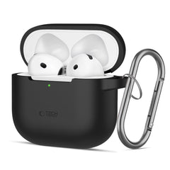 OVITEK TECH-PROTECT SILIKONSKA KLJUKA APPLE AIRPODS 4 ČRNA
