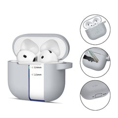 OVITEK TECH-PROTECT SILIKONSKI KAVELJ APPLE AIRPODS 4 SIVI KREDA