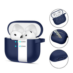 OVITEK TECH-PROTECT SILIKONSKI KAVELJ APPLE AIRPODS 4 TEMNO MODRA
