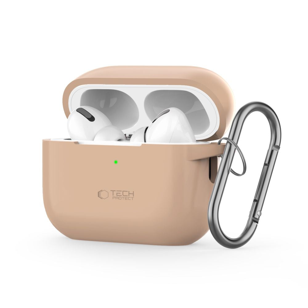 OVITEK TECH-PROTECT SILIKONSKA ZANKA APPLE AIRPODS PRO 1 / 2 CAFE LATTE
