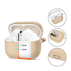 OVITEK ZA SAMSUNG GALAXY BUDS 3 / 3 PRO TECH-PROTECT SILIKONSKI KAVELJ CAFÉ LATTE