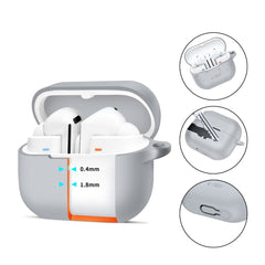 OVITEK ZA SAMSUNG GALAXY BUDS 3 / 3 PRO TECH-PROTECT SILIKONSKA ZANKA SIVI KREJON