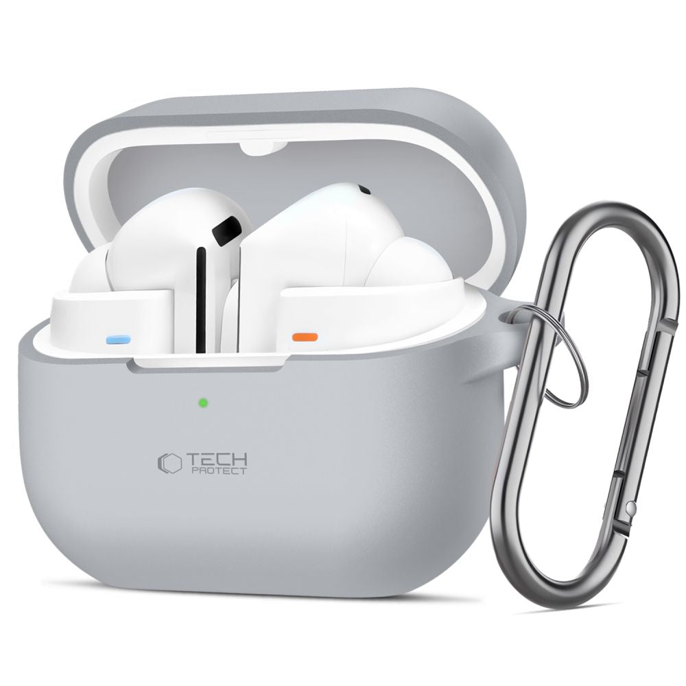 OVITEK ZA SAMSUNG GALAXY BUDS 3 / 3 PRO TECH-PROTECT SILIKONSKA ZANKA SIVI KREJON