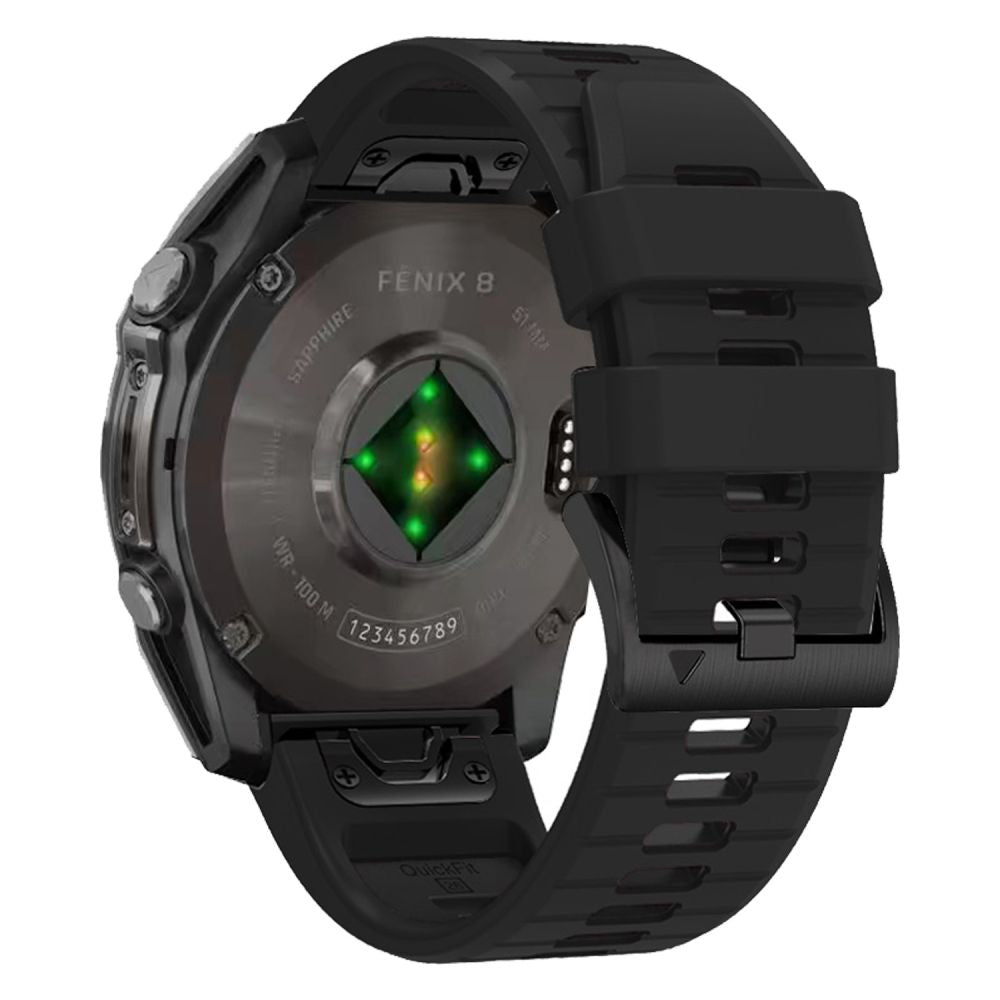 REMENIČEK TECH-PROTECT SILIKONSKA ČRTA GARMIN FENIX 5X / 5X PLUS / 6X / 6X PRO / 7X / 8 (51 MM) ČRNA