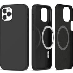 OVITEK TECH-PROTECT SILIKON MAGSAFE IPHONE IPHONE 12 / 12 PRO ČRNA