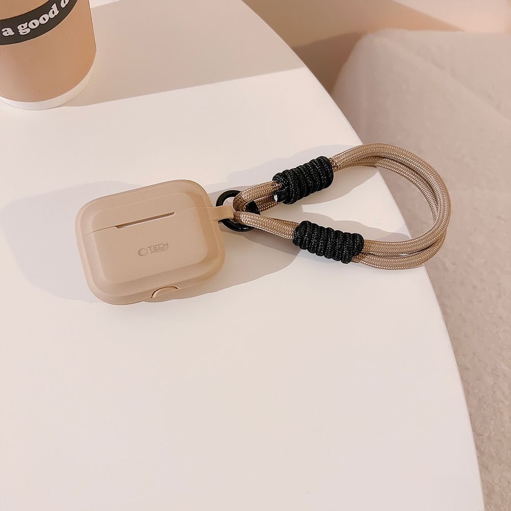 OVITEK TECH-PROTECT SILIKONSKA VRVICA APPLE AIRPODS PRO 1 / 2 CAFE LATTE