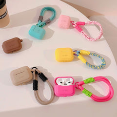 OVITEK TECH-PROTECT SILIKONSKA VRVICA APPLE AIRPODS PRO 1 / 2 ČOKOLADNO RJAVA