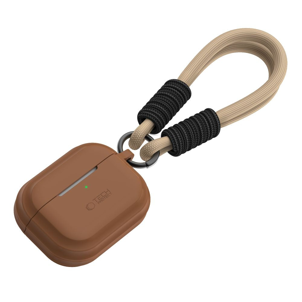 OVITEK TECH-PROTECT SILIKONSKA VRVICA APPLE AIRPODS PRO 1 / 2 ČOKOLADNO RJAVA