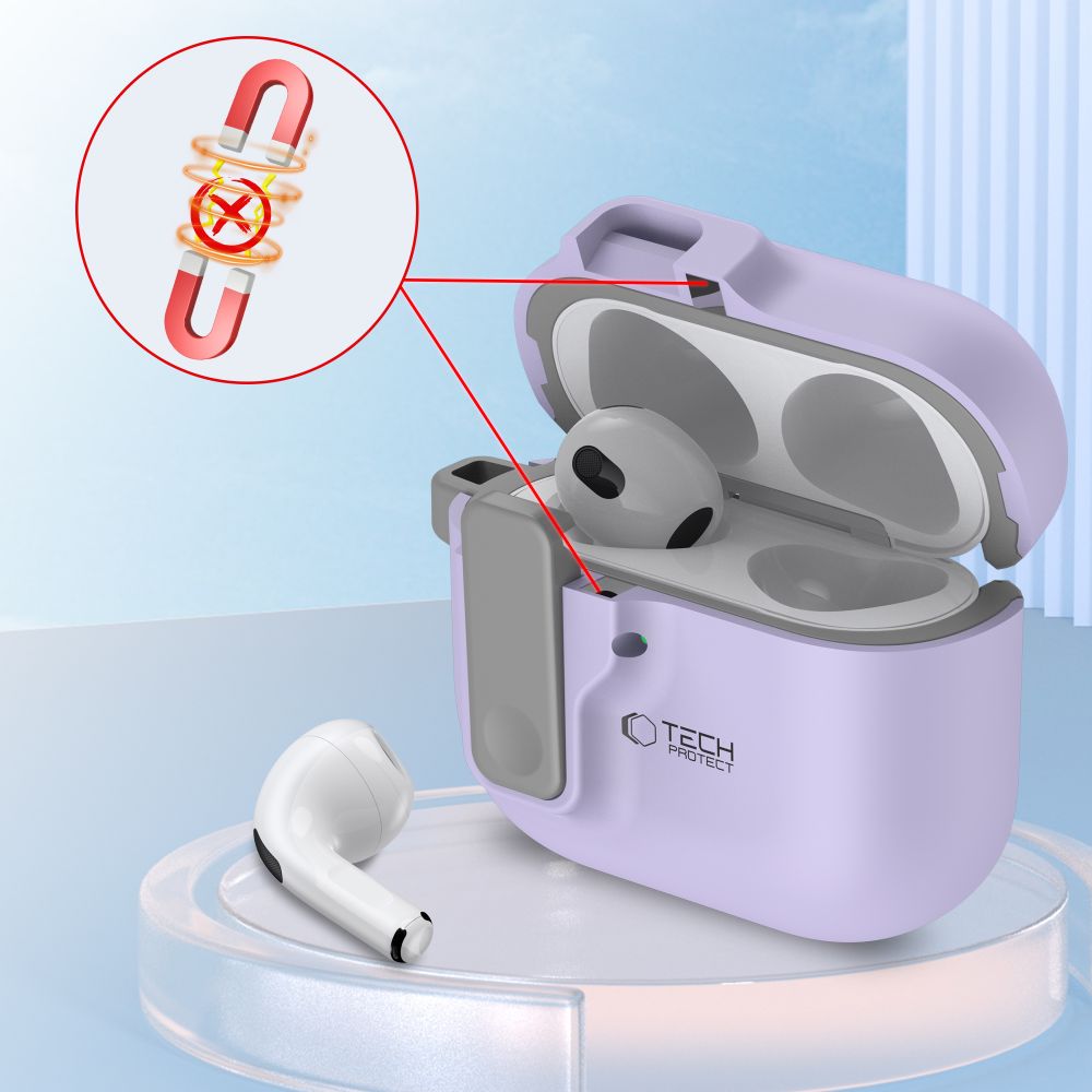 OVITEK TECH-PROTECT SLIM HOOK APPLE AIRPODS 4 LAVANDA
