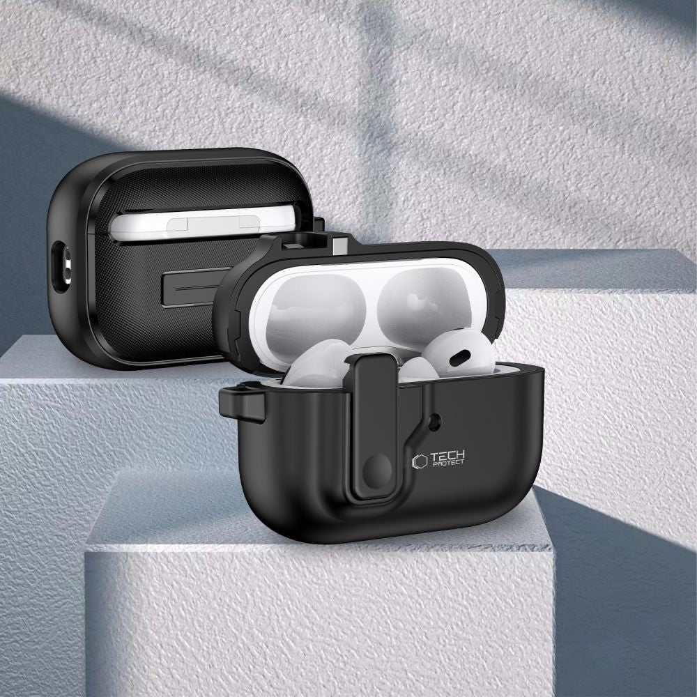 OVITEK TECH-PROTECT SLIM HOOK APPLE AIRPODS PRO 1 / 2 ČRNA