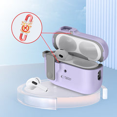 OVITEK TECH-PROTECT SLIM HOOK APPLE AIRPODS PRO 1 / 2 LAVANDA