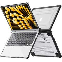 TECH-PROTECT SMARTSHELL PRO MACBOOK AIR 13 M2 / M3 / M4 / 2023-2025 ČRNA/JASNA