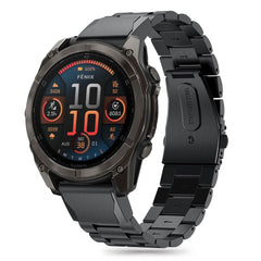 REMENIČEK TECH-PROTECT NERJAVEČE JEKLO GARMIN FENIX 5X / 5X PLUS / 6X / 6X PRO / 7X / 8 (51 MM) ČRNA