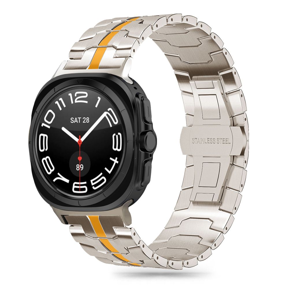 REMENIČEK TECH-PROTECT STAINLESS LINE SAMSUNG GALAXY WATCH ULTRA (47MM) TITAN/ORANŽNA
