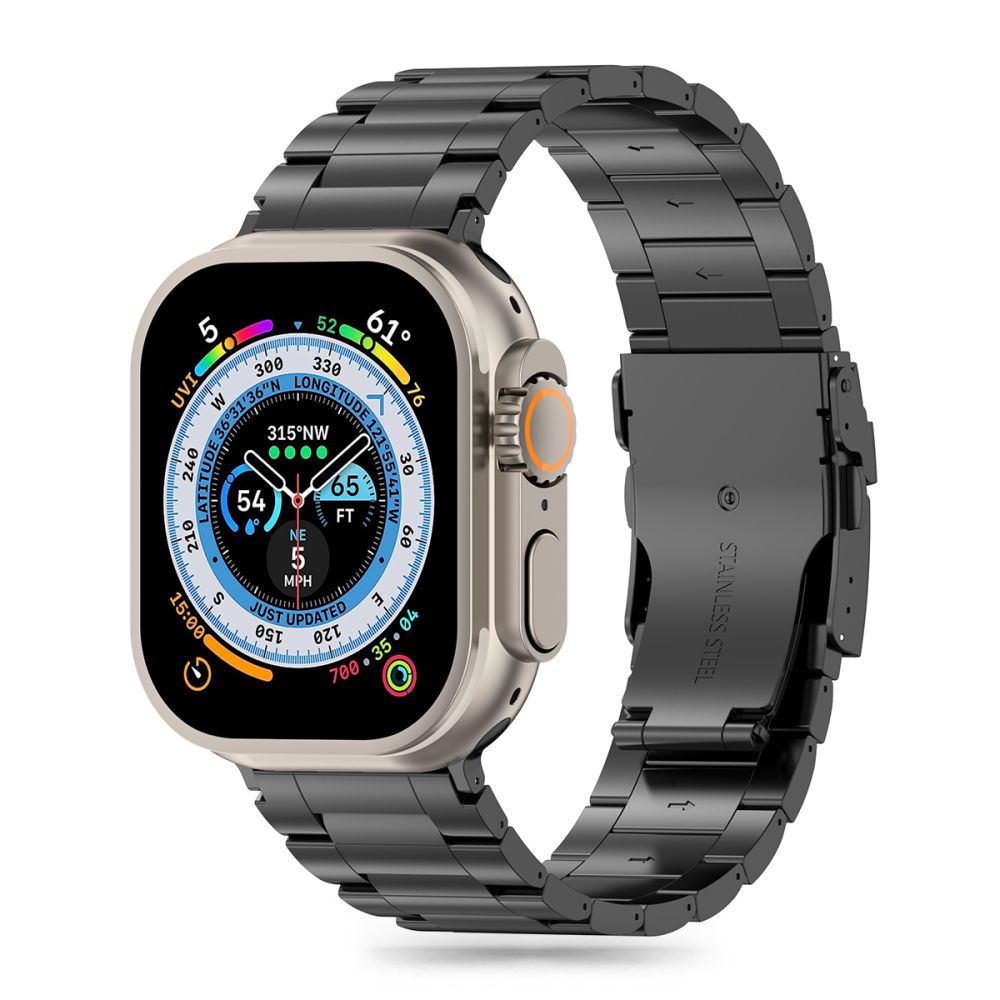 REMENIČEK TECH-PROTECT STAINLESS PRO APPLE WATCH 4 / 5 / 6 / 7 / 8 / 9 / SE / ULTRA 1 / 2 (42 / 44 / 45 / 49 MM) ČRNA