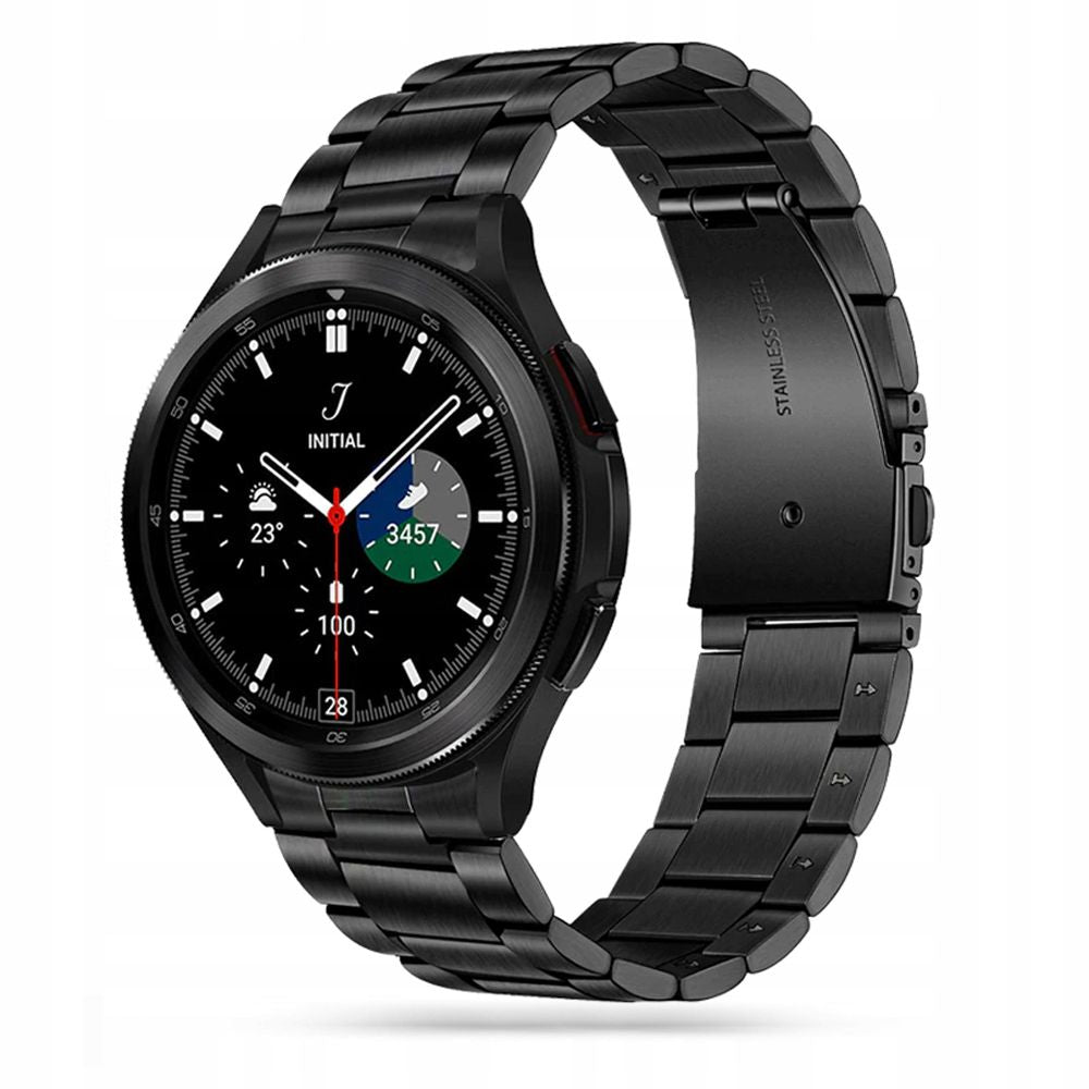 REMENIČEK DOOP IZ NEHRĐAJOČEGA JEKLA ZA SAMSUNG GALAXY WATCH 4 / 5 / 5 PRO / 6 / 7 / FE ČRN
