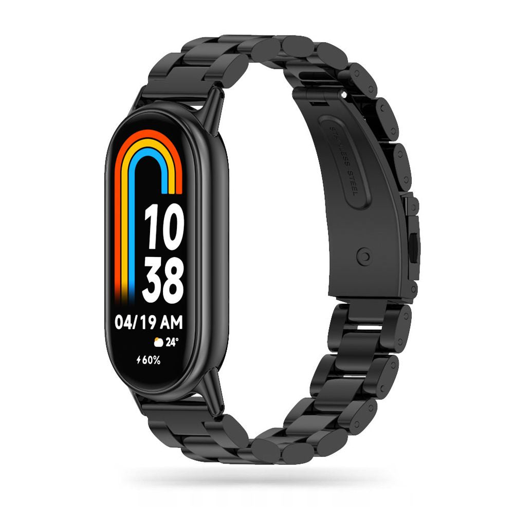 KOVINSKI TRAK ZA XIAOMI MI BAND 8 / 9 / NFC DOOP IZ NEHRDJAJOČE JEKLA ČRN