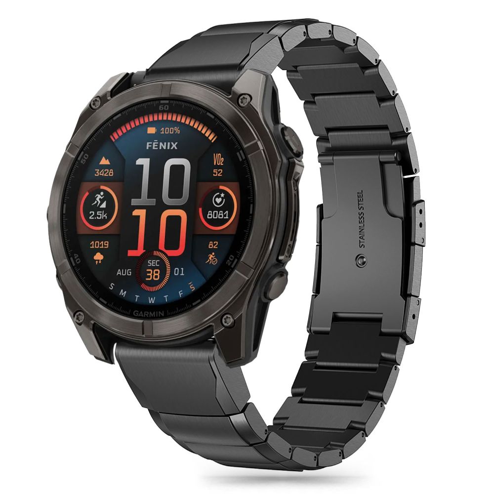 REMENIČEK TECH-PROTECT STEELBAND GARMIN FENIX 5X / 5X PLUS / 6X / 6X PRO / 7X / 8 (51 MM) ČRNA