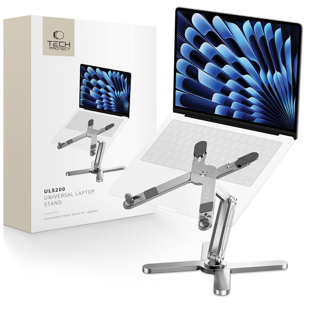 TECH-PROTECT ULS200 UNIVERZALNI STAND ZA PRENOSNE RAČUNALNIKE SREBRNA