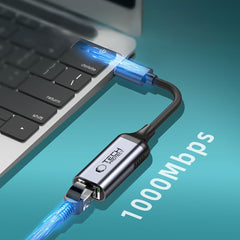 TECH-PROTECT ULTRABOOST ADAPTER USB 3.0 DO ETHERNET RJ45 1000MBPS ČRNA