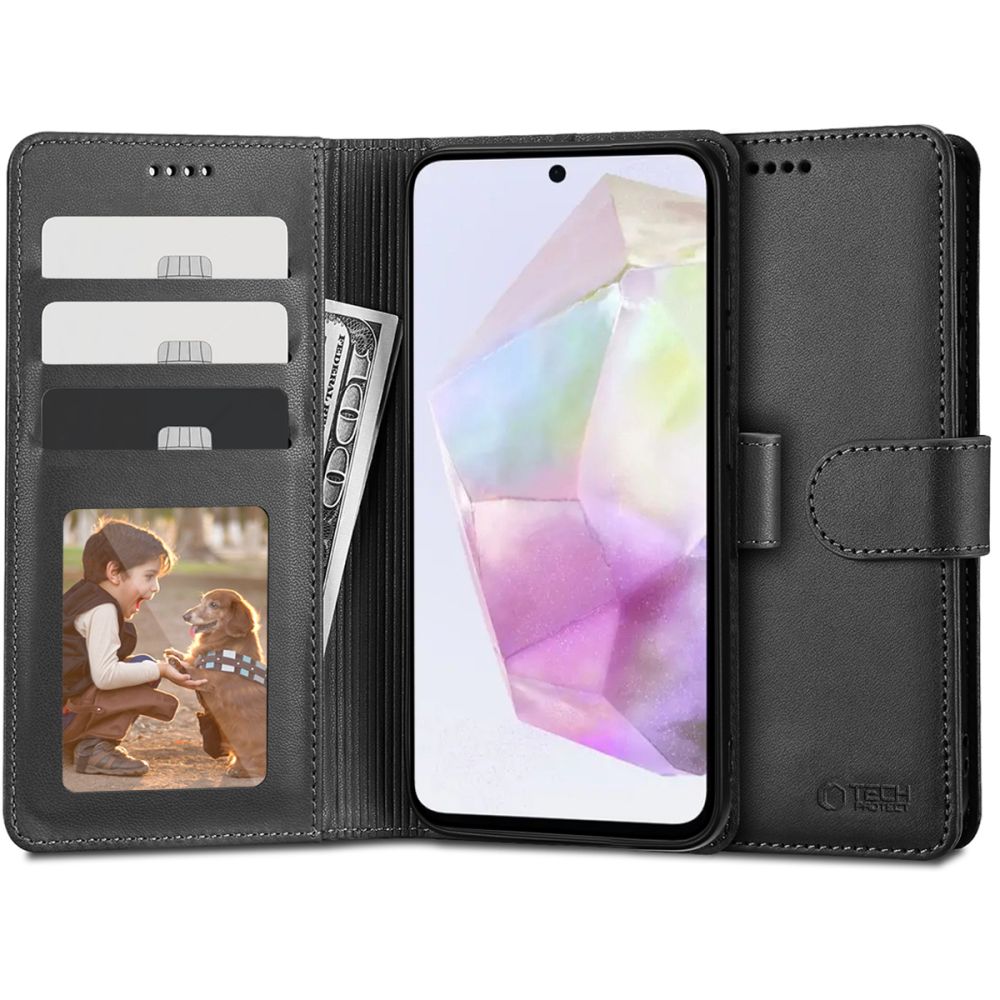 OVITEK ZA KNJIGE TECH-PROTECT WALLET GALAXY A35 5G ČRNÝ