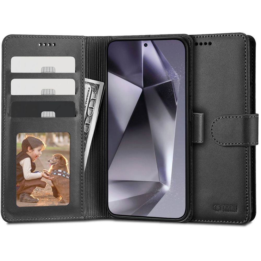 OVITEK ZA KNJIGE TECH-PROTECT WALLET GALAXY S24 ULTRA ČRN