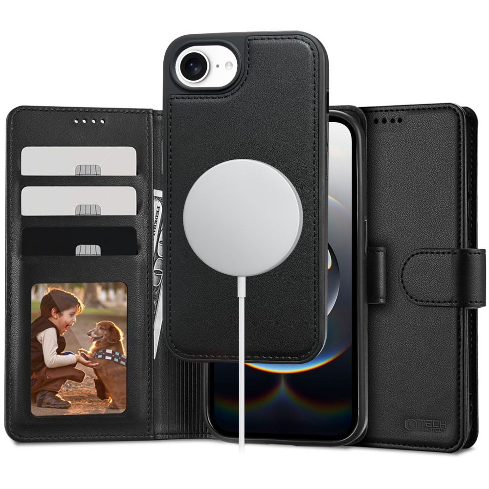 TECH-PROTECT DENARNICA MAGSAFE IPHONE 16E MAT MAT ČRNA
