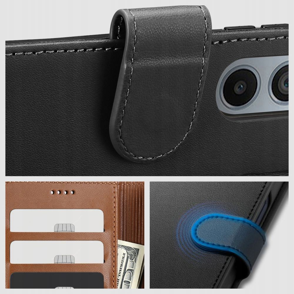 OVITEK TECH-PROTECT WALLET MOTOROLA MOTO G55 5G ČRNÝ