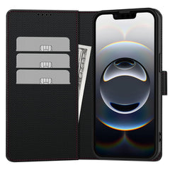 OVITEK TECH-PROTECT WALLET RS IPHONE 16E ČRNA/RDEČA