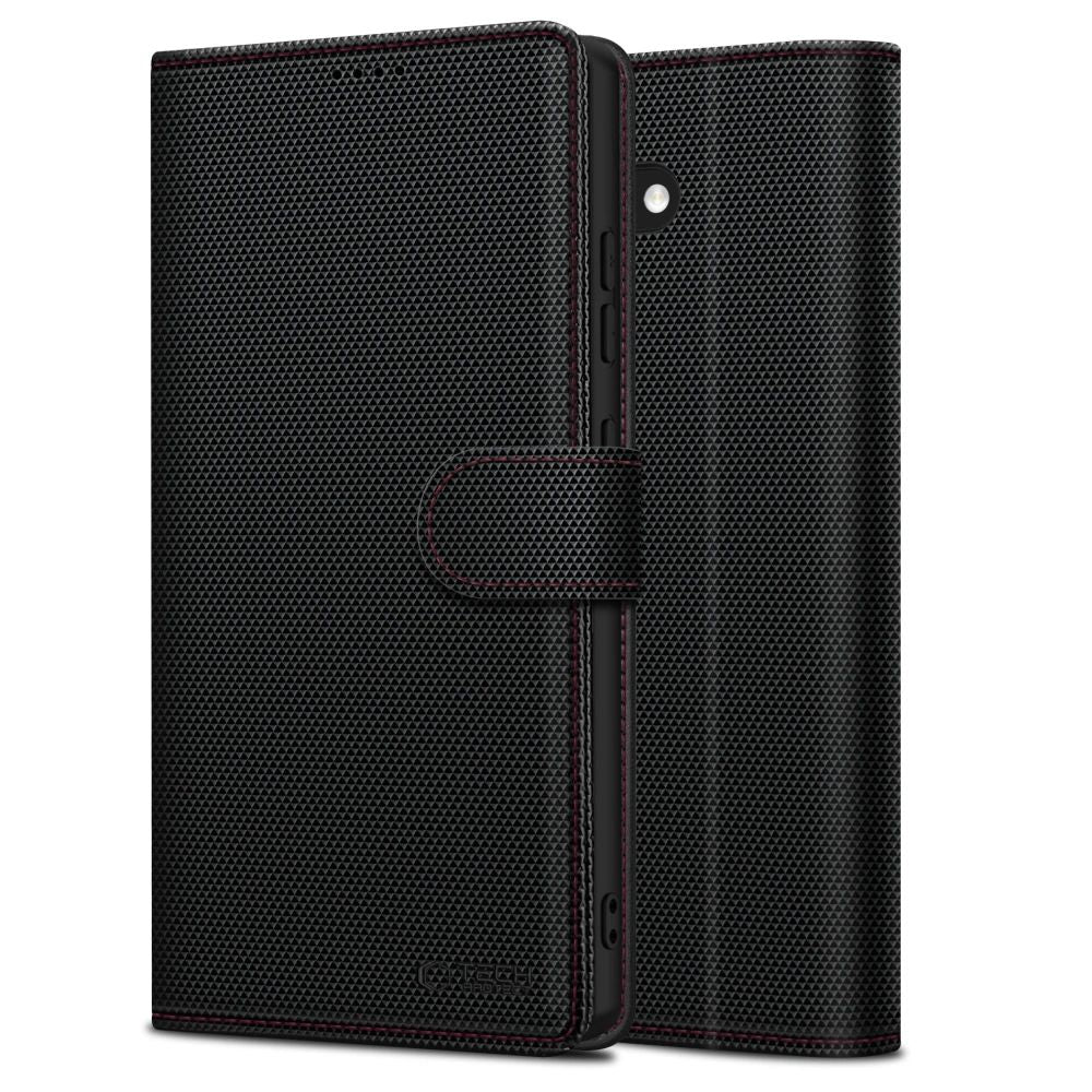 OVITEK TECH-PROTECT WALLET RS IPHONE 16E ČRNA/RDEČA